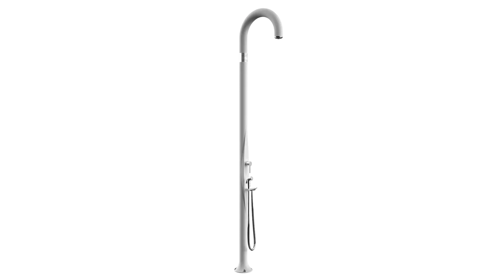 Doccia tradizionale da bordo piscina e giardino modello Funny Yin T145 Arkema Design in polietilene