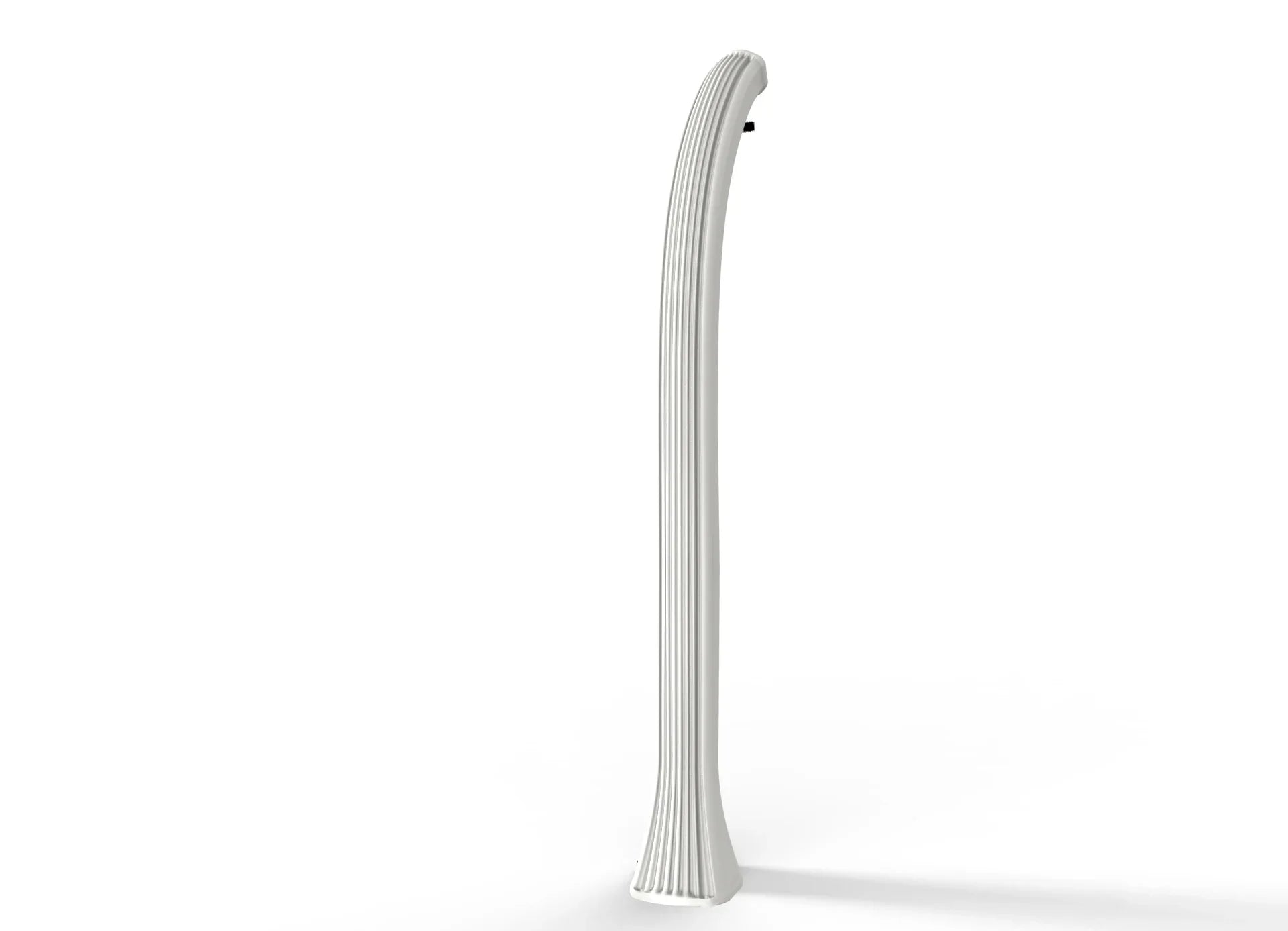 Doccia solare da esterno bianca, design moderno, ideale per piscina o giardino