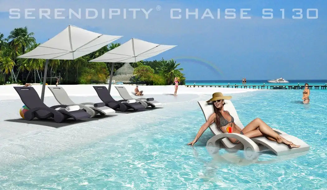Serendipity Chaise S130 con Supporto Galleggiante Polietiline HD | Chaise Longue