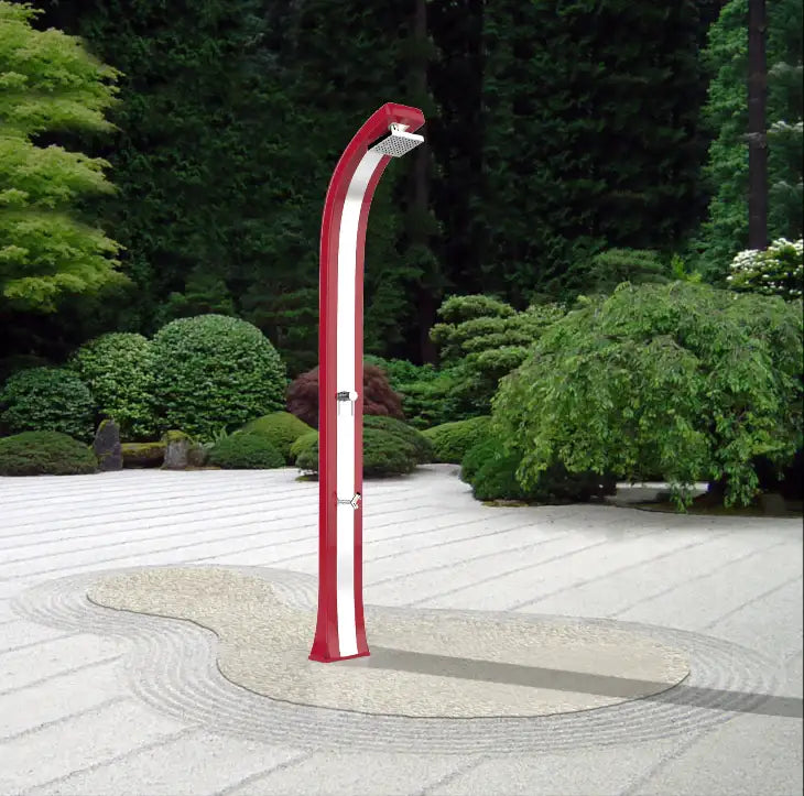 Doccia tradizionale da bordo piscina e giardino modello Spring Plus B125-I Arkema Design in polietilene e acciaio inox