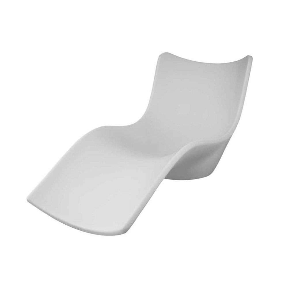 Sedia da giardino moderna in bianco, design ergonomico per relax all'aperto