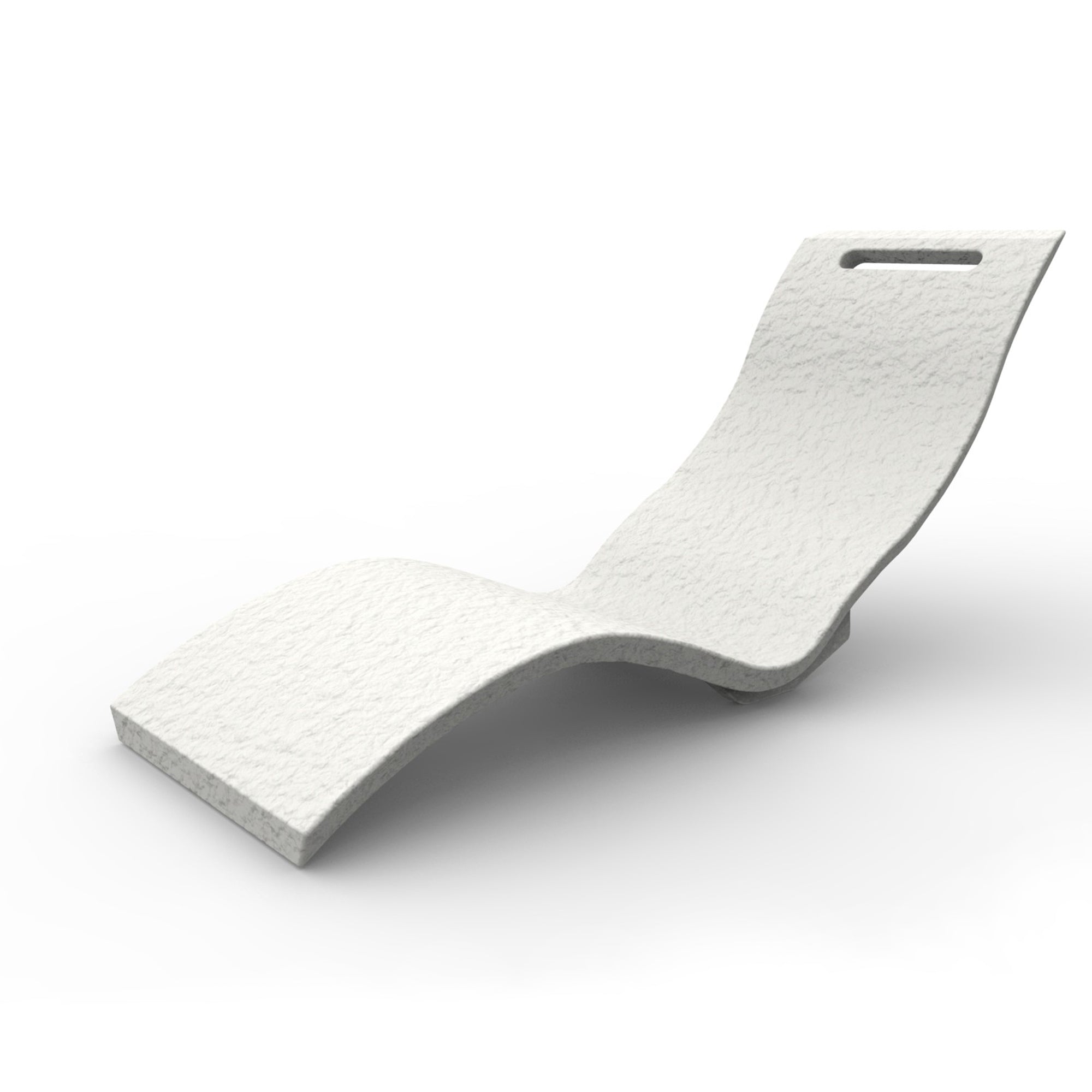 Lettino da giardino bianco